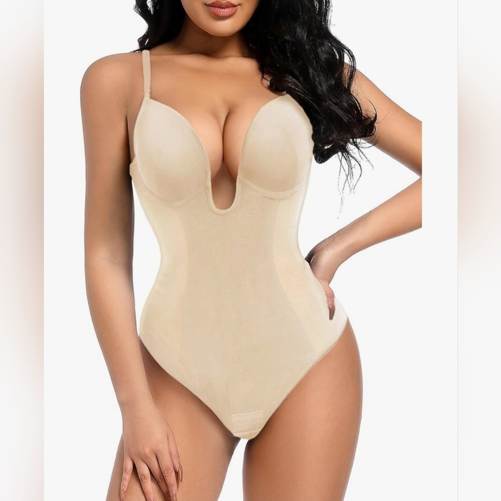 Women's Cream Shapewear Bodysuit
